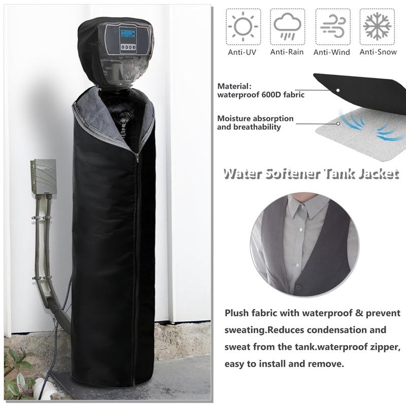 Water Softener Tank Jacket Cover,600D Oxford Fabric To Prevent Sweating,Outdoor Cover Rain Cover With Zipper-A87Q