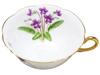 Okura Art China <Exclusive to Direct Stores> Hanasumire Series, 6th Edition "Violet" Flavored Teacup & Saucer, Coffee/Tea, Approx. 180cc, Made in Japa