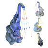 Solare Elefanten-Gartenstatue Niedlicher Harzelefant Bewässerungsleuchte Wasserdichte Outdoor-Lichterkette für Hof Terrasse Rasen Dekoration Geschenk für Elefantenliebhaber