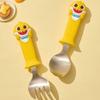 PINKFONG Baby Shark Premium Bronzeware (Yugi) Spoon & Fork Set