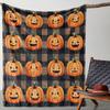 Halloween Pumpkin Pattern Flannel Throw Blanket Soft Plush Fleece Bed Sofa Cover,Cozy Decorative Fall Theme Print for Autumn Home Decor