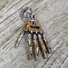 Mekanisk Hand Hänge Steampunk Halsband Hänge Retro Articulerade Fingerleder Robot Hand Berlock Smycken för Män Kvinnor