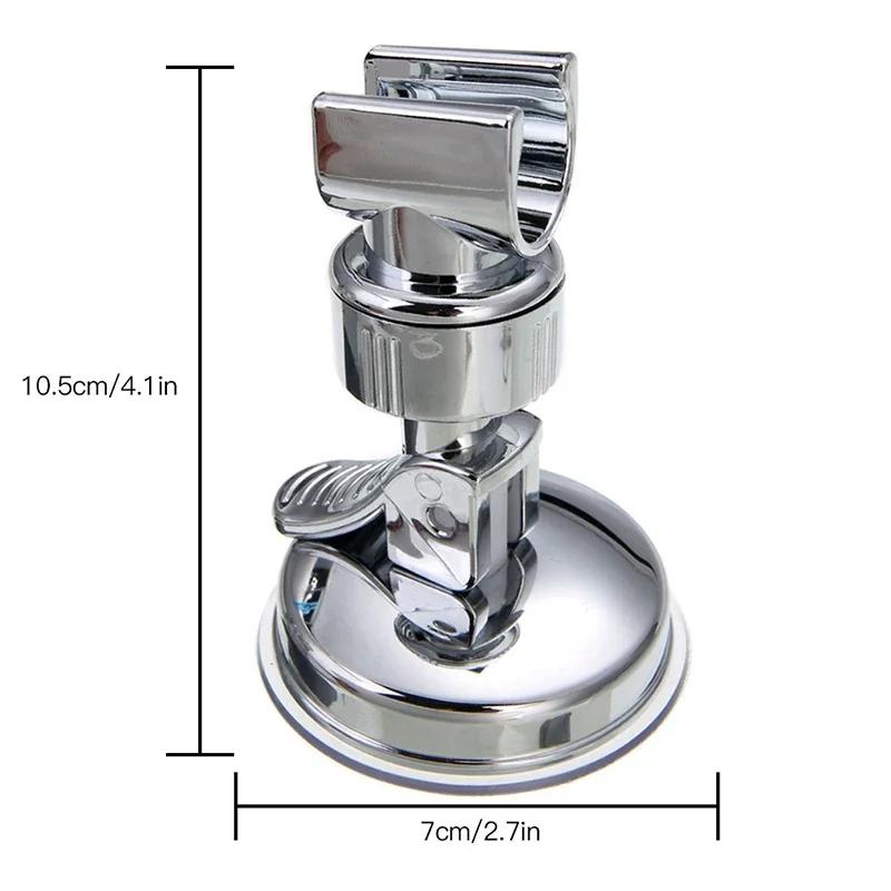 Full Plating Adjustable Bathroom Bracket Hand Shower Holder Rail Head Holder Stable Rotation Suction Cup Holder Universal