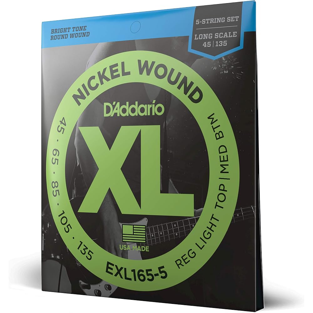 D'Addario Daddario Bass String Nickel Long Scale 5 String .045-.135 EXL165-5 [Domestic Genuine]
