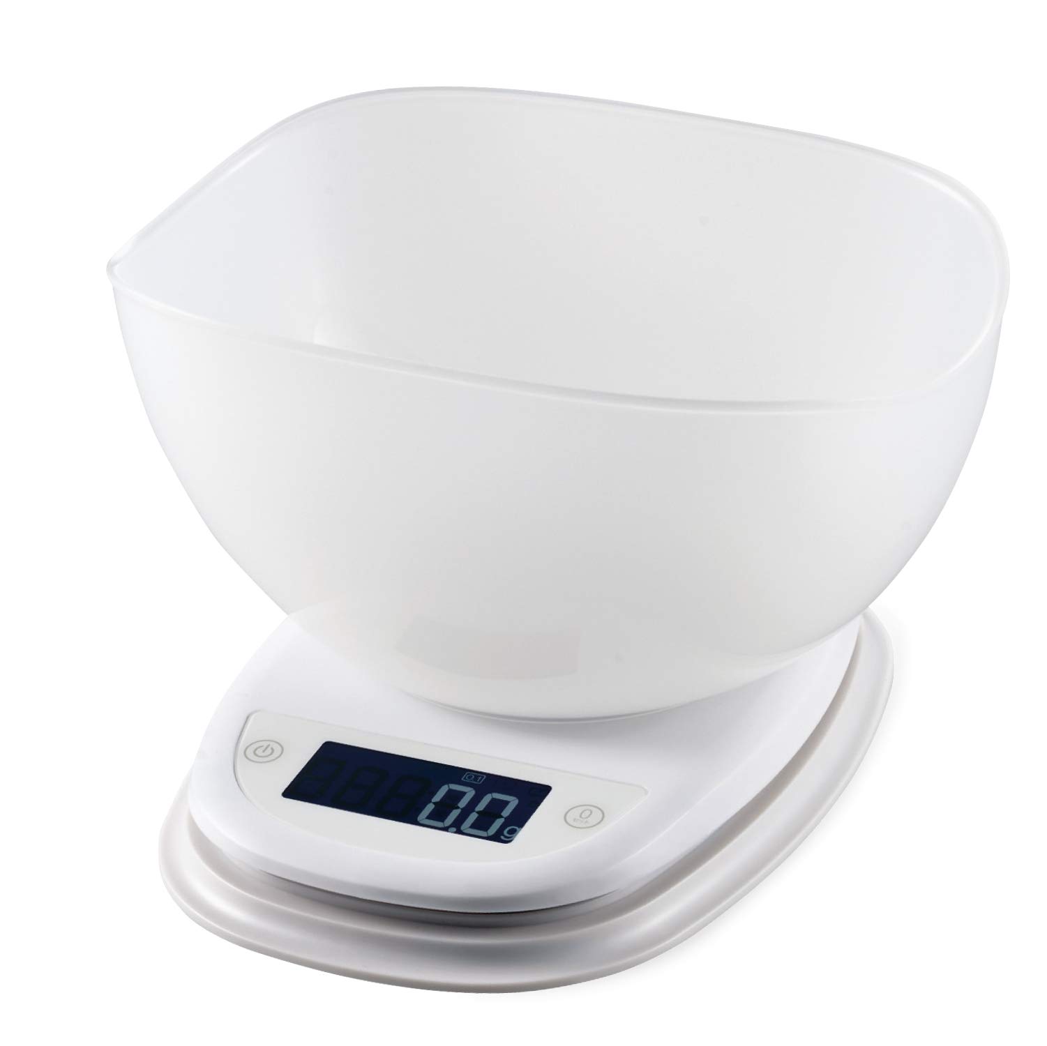 

ELECOM Кухонные весы с чашей максимум-минимум, 2 кг, дисплей 0,1 г, белые, HCS-KS02WH белый