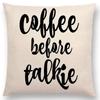 Newest Black Letter Brave Confidence Hope Forceful Warm Words Cushion Cover Christmas Gifts Sofa Throw Pillow