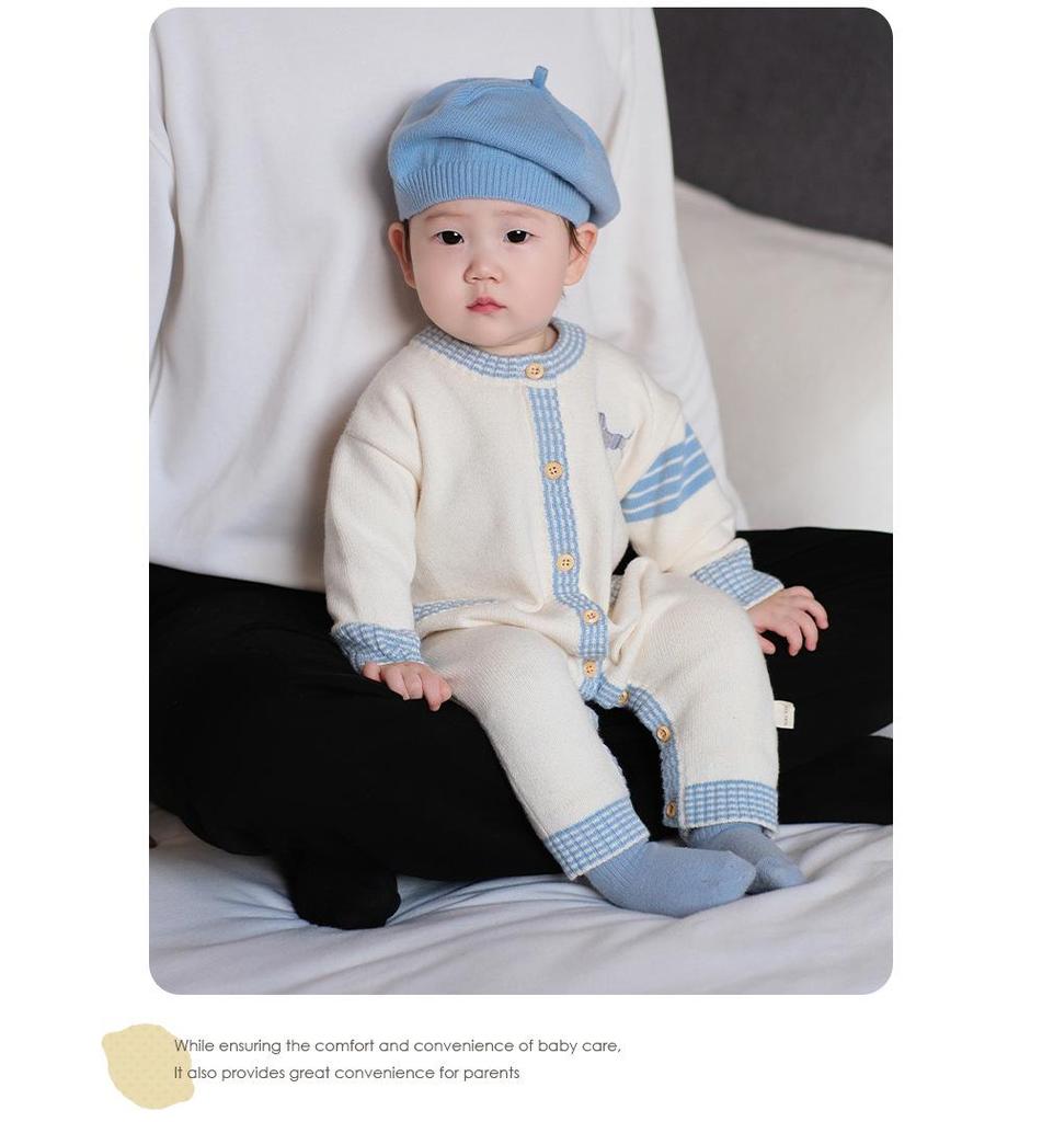 Newborn Knitted Sweater Onesie for Boys & Girls - 2025 Autumn Collection