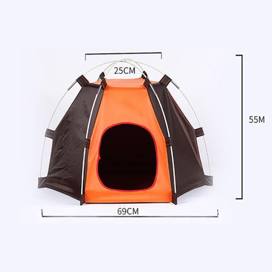 Folding Anti-Ultraviolet Waterproof Pet Tent Patchwork House for Small Dog Cat