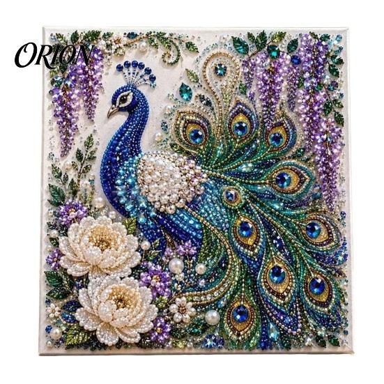 Kit de Manualidades Artísticas de Perlas Artificiales 3D Animales DIY, Linda Decoración de Pared con Pintura, Kit de Manualidades con Flores para Adultos, Hogar Hecho a Mano Adultos