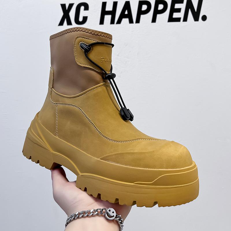 2024 new snow boots vibe wind outdoor function wind thick-soled short boots trendy men 4722-A