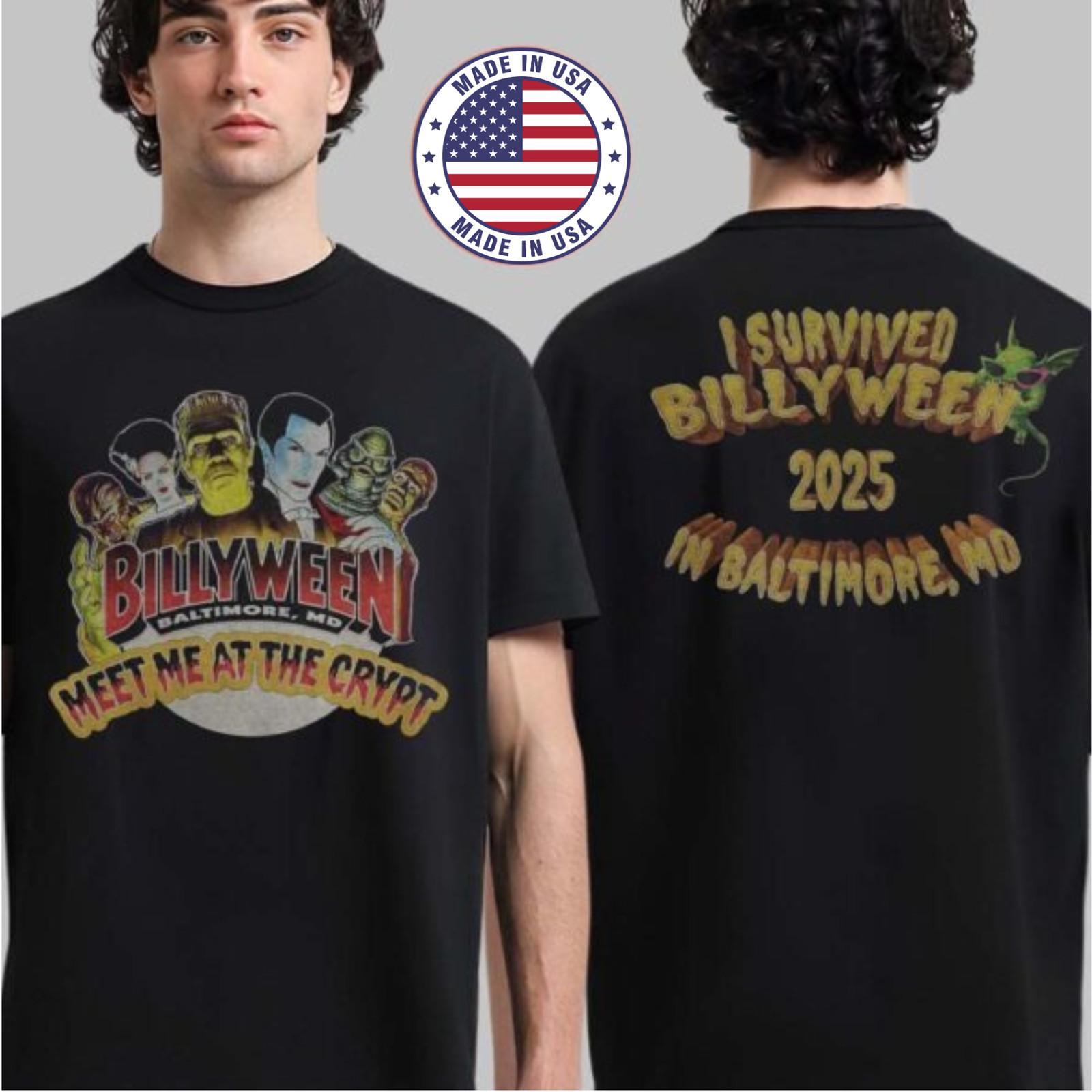 Billy Strings Billyween 2026 Baltimore Meet Me At The Crypt T-Shirt Unisex XXL
