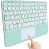 Vlastní přenosná 78klávesová dobíjecí tichá bezdrátová klávesnice v evropském stylu Bluetooth klávesnice s touchpadem pro tablet