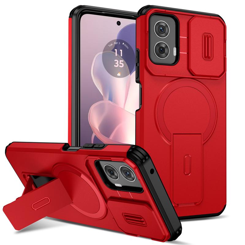 Armor Funda For Motorola Moto G Play Stylus Power Edge 2024 2025 Case Slide Camera Lens Protector Coque Wireless Charging Cover