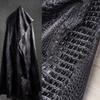 50x145cm Model Crocodil Negru Textură Tridimensională Piele Pânză de Piele Creativă Haine din Piele Geantă PU Designer Material
