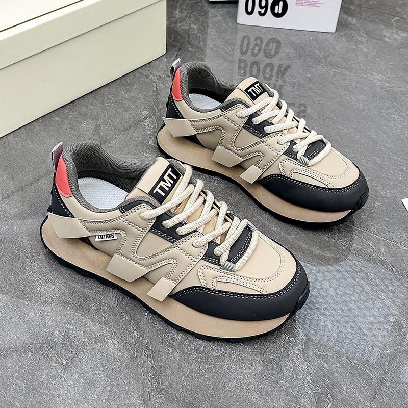 Fashion Platform Sports Shoes Women Thick Sole Leather Design Spring Casual Shoes Ladies Zapatillas Mujer Outdoor Running Shoes Female
