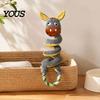 Interactive Squeaky Dog Toys Toy with Pull Rope, Plush Tug of War Toy, for Pets Spiral Animal Small Medium Large Dogs Biting Teeth Cleaning