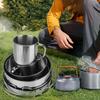 Camping Cooking Set, Stainless Steel Camping Cookware Camp Cooking Set with 8Pcs for Outdoor Camping