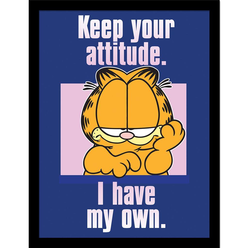 Rámovaný tisk Garfield Keep Your Attitude