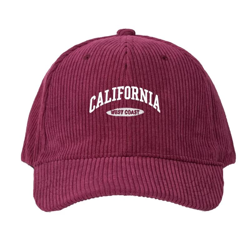 

Customize Corduroy Baseball Cap Men Women Cotton Adjustable Dad Cap Fashion Outdoor Sun Hat Embroidered Letter Design Streetwear