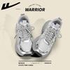 Damskie buty sportowe na grubej podeszwie Warrior, wiosna 2025, srebrne, codzienne