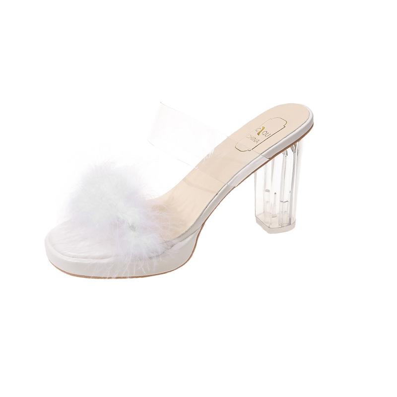 Women's Summer New Luxury Designer High Heel Slippers 2025 Casual Women's Open Toe Down Decorative Women's Shoes Zapatos Mujer