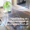 Desktop Portable Handheld Fan,2000Mah Rechargeable Fan Features Five Speed Settings, Night Light Option, And a Digital Display
