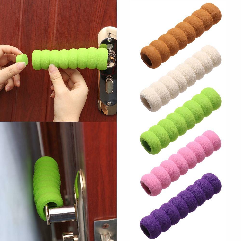 EVA Door Knob Cover Spiral Door Handle Stopper Soft Door Handle Protector  Office