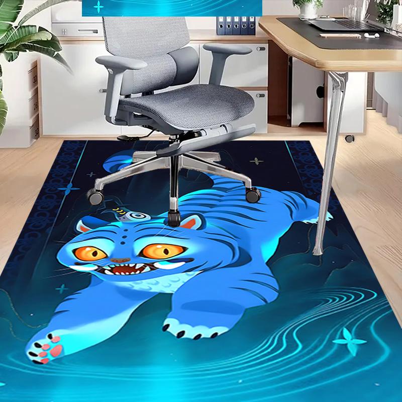 Blue Tiger Fantasy Carpet For Playroom Bedroom Living Room Sofa Home Decorkids Game Area Rug Nonslip Floor Mat