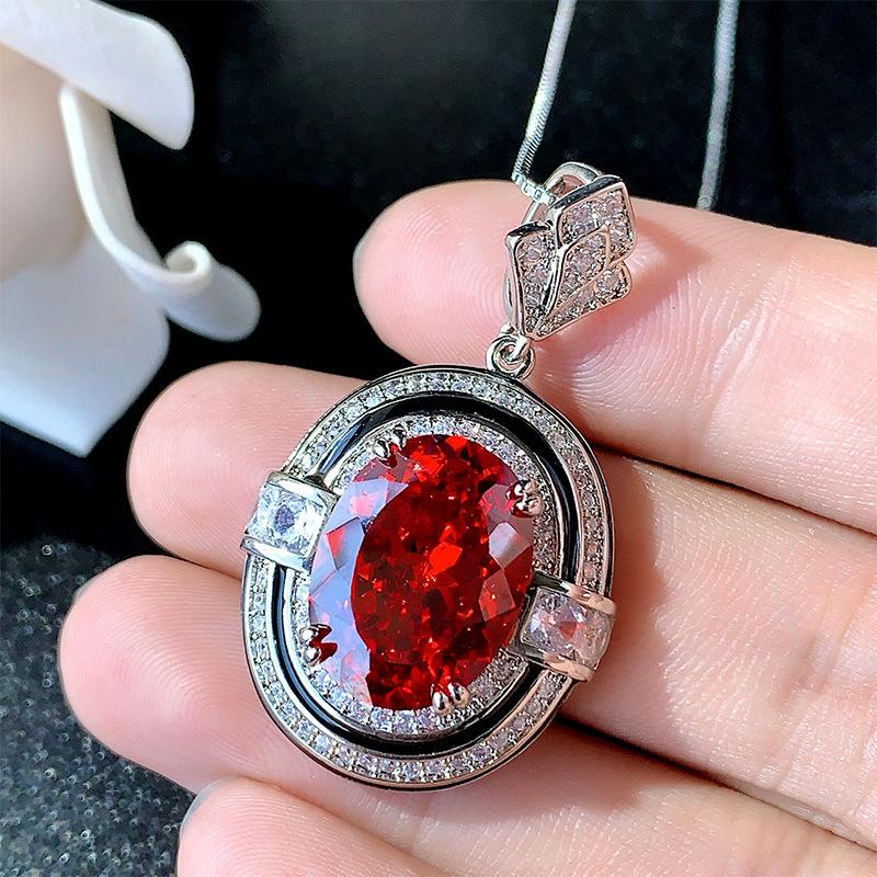 Jewelry Set Zircon Ring Necklace High Style Light Luxury Fashion Women'S