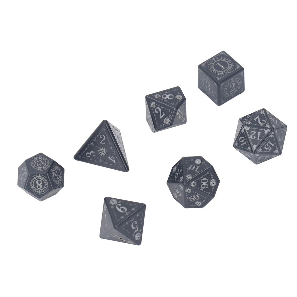 7PCS Leuchtende Würfelset mit Ladebox USB Wiederaufladbar Warmes Licht Elektronische LED Polyedrische Würfel