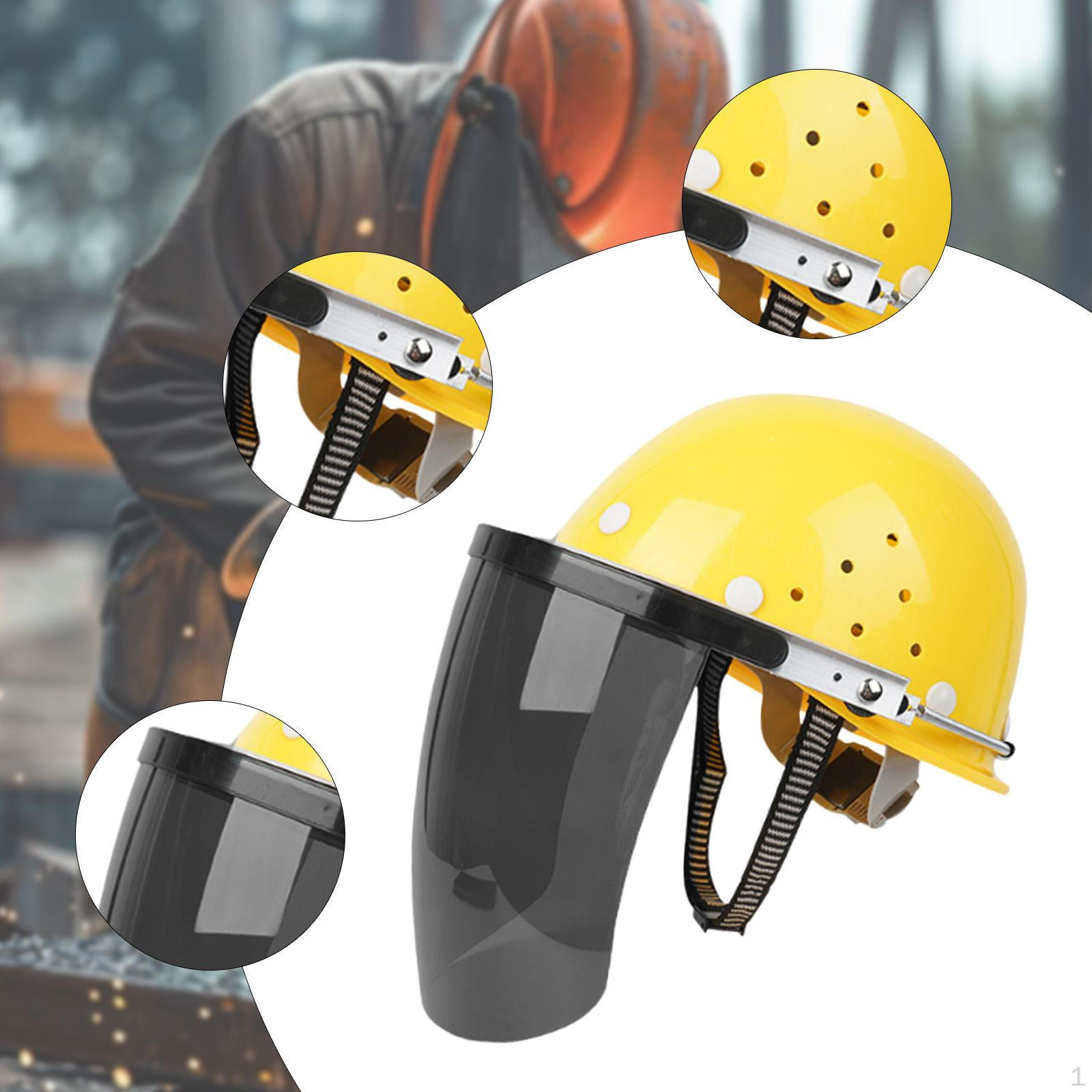 

Защитный экран для лица с защитой для каски, сварочная маска для обрезки, шлифовки, лесозаготовки, металла gray visor