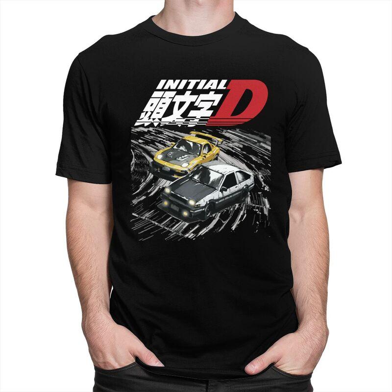 Custom Anime Mountain Racing Initial D T Shirts Men 100 Cotton Tees Tshirt Short Sleeve Tshirt Clothes