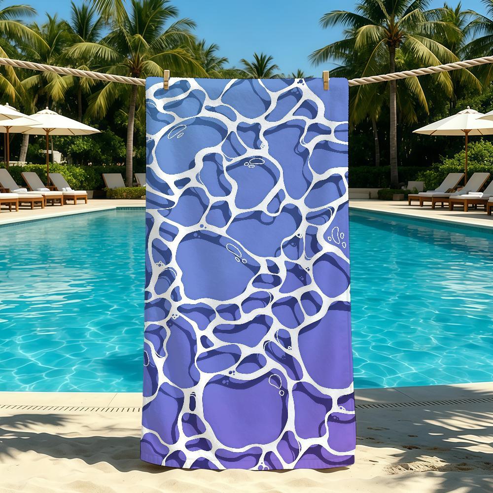 Towel Art For Fashion Wave Outdoor Camping Bubble Beach Towel Super Absorbent Quick-Drying Summer Towel
