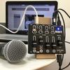 Maker Hart Just Mic 4 Webcasting 4 Channel Microphone Mixer 48V Phantom Power Compatible with All Microphones USB Power