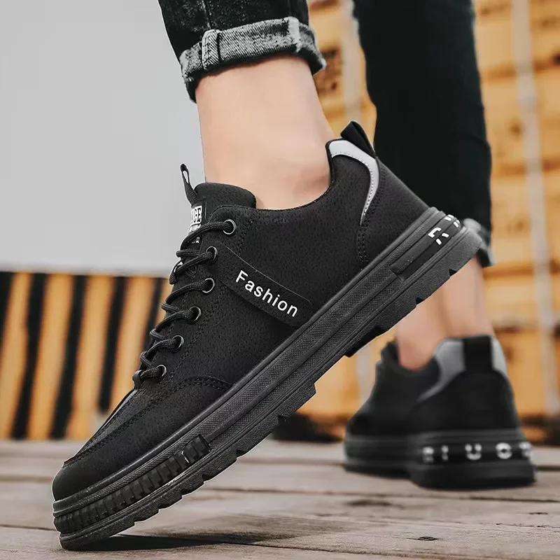 New Man Shoes Fashion Workwear Leisure Trend Breathable Korean Boots Outdoor Comfortable Sports Shoes Non-slip 2024