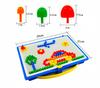 Kreatywny Zestaw Układanka Pinezki Grzybki Montessori Puzzle 296 Elementy