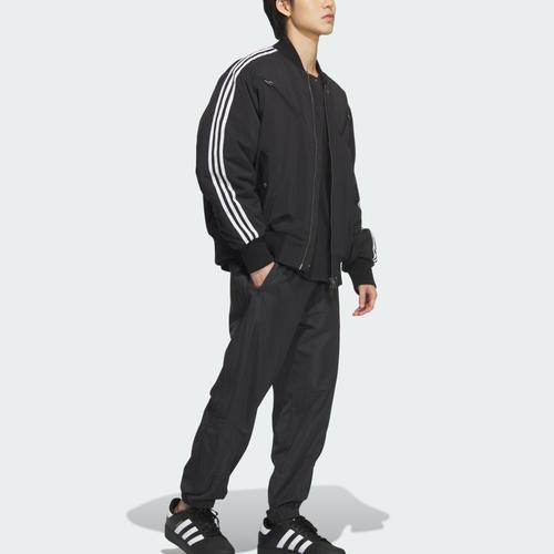 adidas Originals Series Pilot Loose-Fit Casual Cotton Jacket for Men, Black