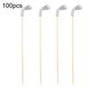 100 Pcs Golf Cocktail Picks, Fancy Toothpicks for Appetizers, Wooden Fruit Skewers Bamboo Food Sticks for Sandwich, Golf Themed Party Decorations