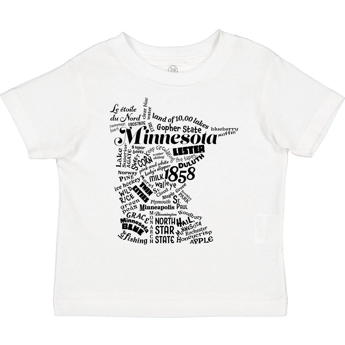 Inktastic Minnesota State Word Salad Toddler T-Shirt Home North Star Rocky 3000 100