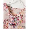 Large and Medium National Style Travel Shirt! Goddess Digital Print Organza Plate Buckle V-neck 3/4 Sleeves Loose Swing T-shirt Loose