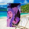 1pc KPop Demon Hunters27 Beach Towel with Custom Name, Beach/Swimming/Bath/Picnic/Camping Towel, Suitable for Seaside Beaches