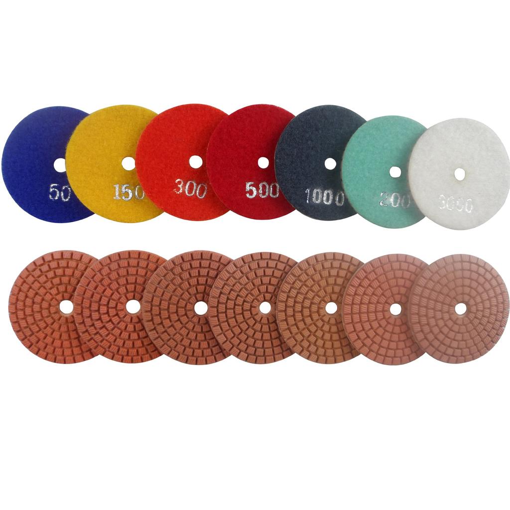 Konfor Wet Grinding Diamond Cutter Rim 100mm for Marble and Granite, Set of 7