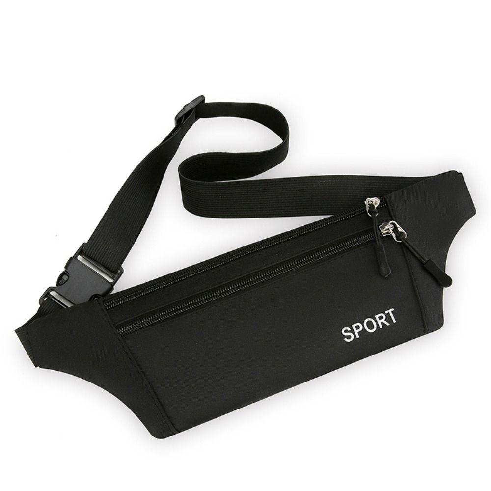 

Fitness Elastic Belt Bag Sport Waist Bags Multifuntional Waterproof Outdoor Running Bags Solid Color Chest Bags чорний