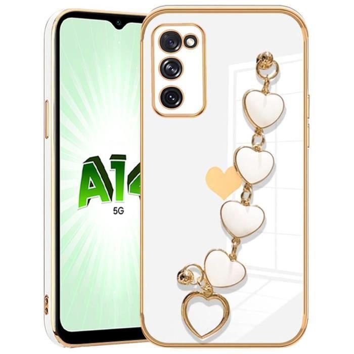 Coque de protection - BOOLING - pour Samsung Galaxy A14 4G-5G - Antichoc - Silicone Souple - Motif Cœur
