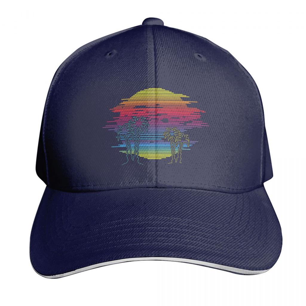 Minimal summer sunrise Baseball Cap fishing caps Unisex Fishing cap Trucker Cap custom Hat Unisex Womens