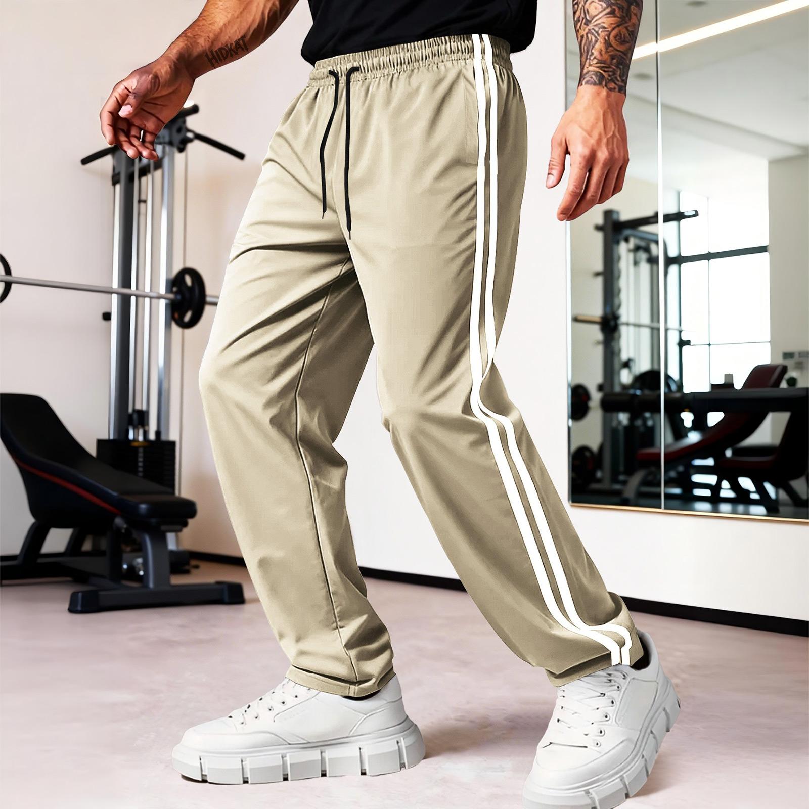 

Men s Casual Pants Loose Drawstring Waist Lightweight Trousers Streetwear XL хакі