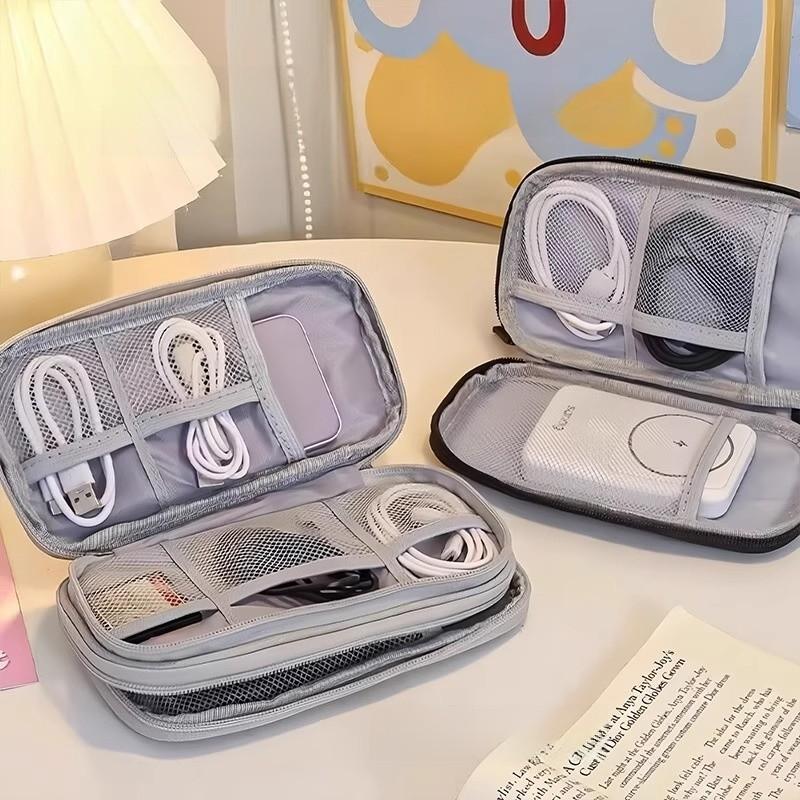 Data Bank Power Cable Storage Bag Outdoor Large Capacity Casual Handbag Fashion