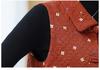Spring & Autumn Floral Pipa Button Vest: Women's Casual Lapel Shawl for Middle-Aged & Elderly