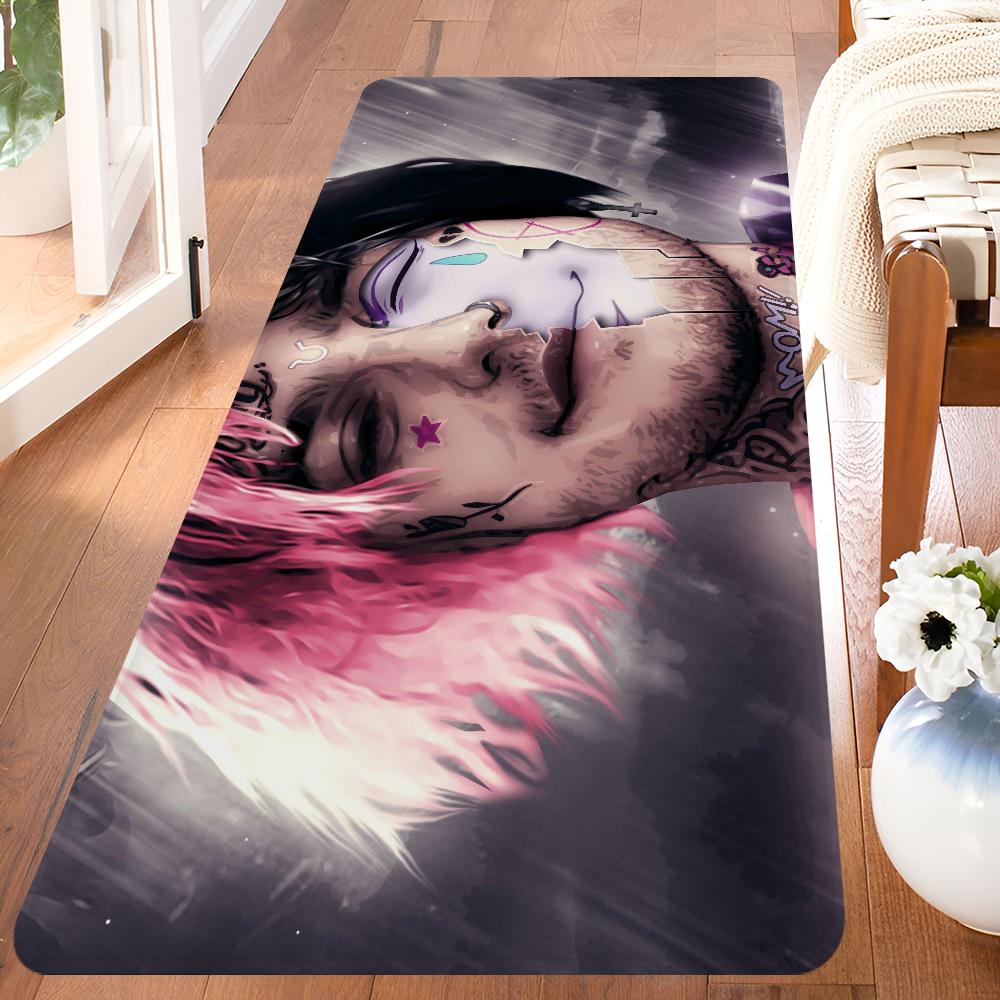 Rapper Lil P-Peep Fußmatte Rechteckig Rutschfest Zuhause Weich Badematte Vordertür Innen Außen Matte Hoteldekor Matte