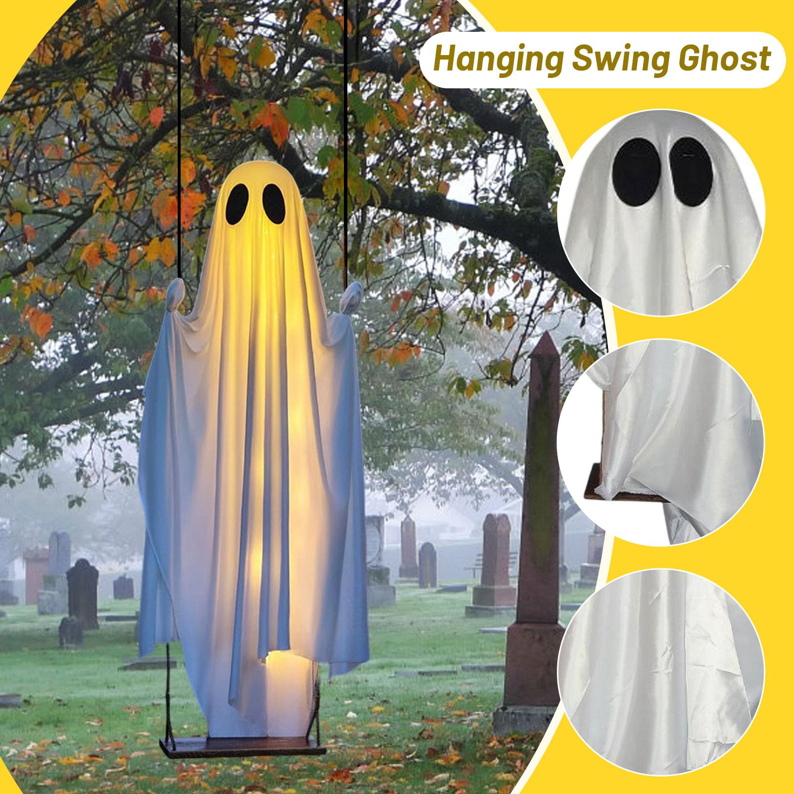 

Хэллоуин Уличное Украшение Подвесные Качели Украшение на Хэллоуин с Гирляндами - Страшно Милое Украшение для Крыльца Патио Дерева One Size